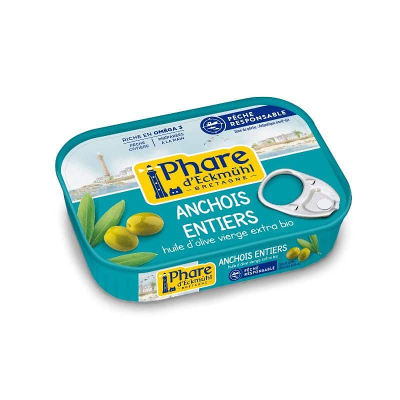 Anchois entiers a l'huile d'ol