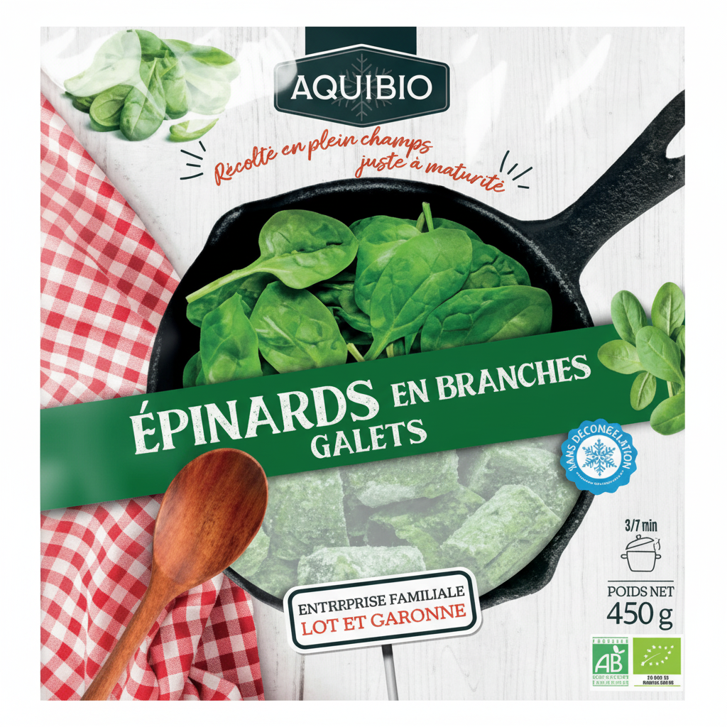 Epinards galets 450g