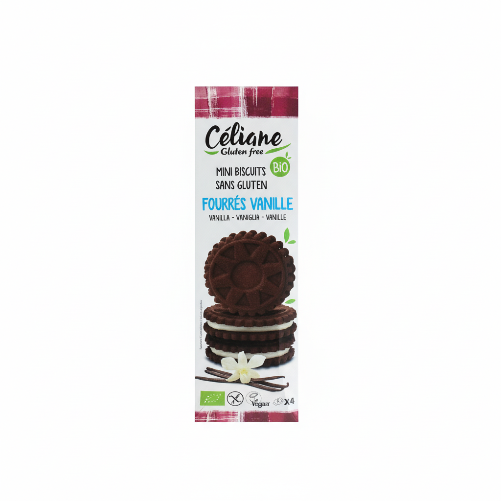 Mini biscuits fourré vanille 125g