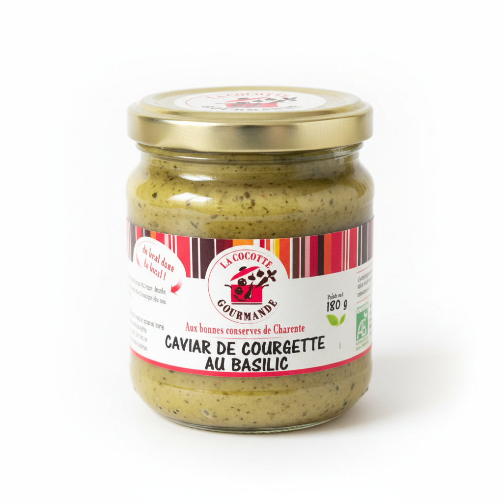 Caviar de courgette basilic 180g