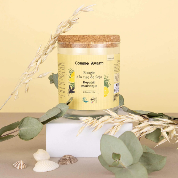 Bougie répulsive anti-moustique à la cire de soja - 1