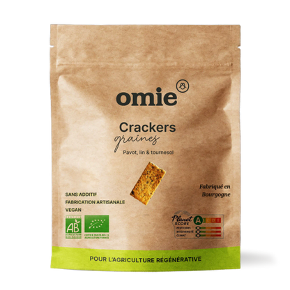 Omie -- Crackers aux graines bio (100% français) - 100 g